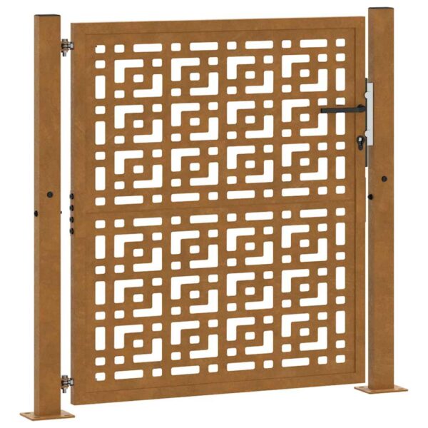 Garden Gate 105x105 cm Weathering Steel Cross Design