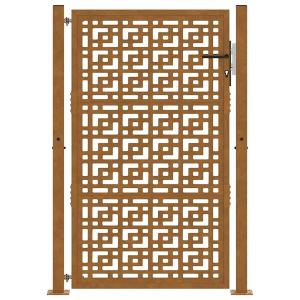 Garden Gate 105x155 cm Weathering Steel Cross Design