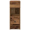 Bedside Cabinets 2 pcs with Drawer Old Wood 25x31x66 cm
