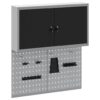 Tool Cabinet and Pegboard Set 3 pcs Black 100 x 20 x 115 cm