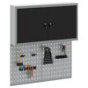 Tool Cabinet and Pegboard Set 3 pcs Black 100 x 20 x 115 cm