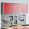 Tool Cabinet and Pegboard Set 5 pcs Red 150 x 20 x 115 cm Steel