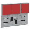 Tool Cabinet and Pegboard Set 5 pcs Red 150 x 20 x 115 cm Steel