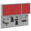 Tool Cabinet and Pegboard Set 5 pcs Red 150 x 20 x 115 cm Steel