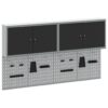 Tool Cabinet and Pegboard Set 6 pcs Black 200 x 20 x 115 cm