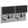 Tool Cabinet and Pegboard Set 6 pcs Black 200 x 20 x 115 cm