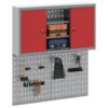 Tool Cabinet and Pegboard Set 3 pcs Red 100 x 20 x 115 cm Steel