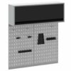 Tool Cabinet and Pegboard Set 3 pcs Black 100 x 25 x 115 cm