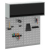 Tool Cabinet and Pegboard Set 3 pcs Black 100 x 25 x 115 cm