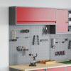 Tool Cabinet and Pegboard Set 3 pcs Red 100 x 25 x 115 cm Steel