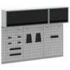 Tool Cabinet and Pegboard Set 5 pcs Black 150 x 25 x 115 cm