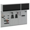 Tool Cabinet and Pegboard Set 5 pcs Black 150 x 25 x 115 cm