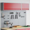 Tool Cabinet and Pegboard Set 5 pcs Red 150 x 25 x 115 cm Steel
