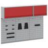 Tool Cabinet and Pegboard Set 5 pcs Red 150 x 25 x 115 cm Steel