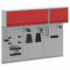 Tool Cabinet and Pegboard Set 5 pcs Red 150 x 25 x 115 cm Steel