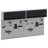 Tool Cabinet and Pegboard Set 6 pcs Black 200 x 25 x 115 cm