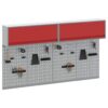 Tool Cabinet and Pegboard Set 6 pcs Red 200 x 25 x 115 cm Steel