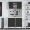 Work Bench with Drawer 8 pcs Grey 100 x 55 x 200 cm Steel