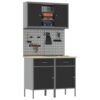 Work Bench with Drawer 8 pcs Grey 100 x 55 x 200 cm Steel