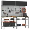 Work Bench Set with Shelf 8 pcs Grey 200 x 55 x 200 cm Steel