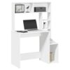 Desk with Shelves White 100x45x140 cm Engineered Wood