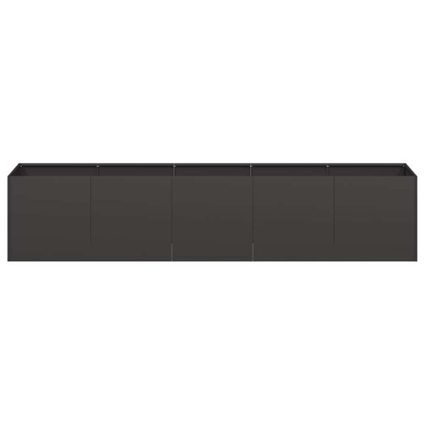 Planter Black 200x40x40 cm Cold-rolled Steel