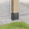Post Bases Square 12 pcs Anthracite 101x101 mm Powder-coated Steel