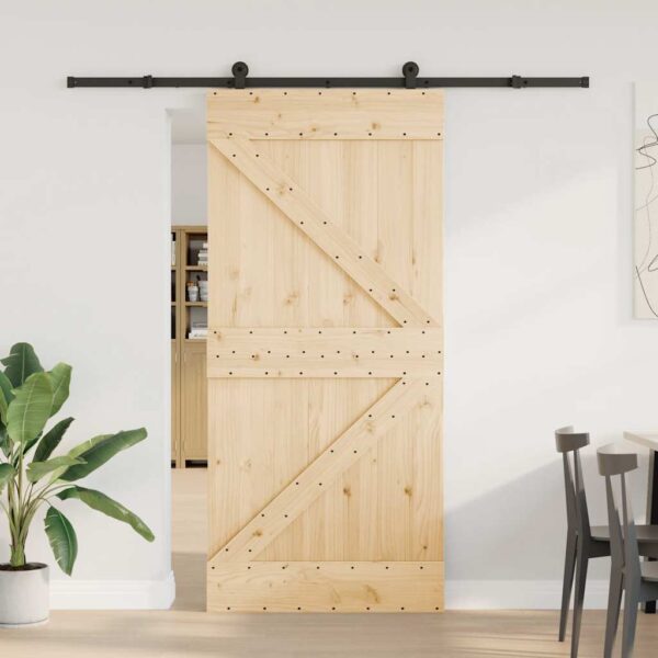 8721158837431_g_en_hd_1.jpg Sliding Door with Hardware Set 95x210 cm Solid Wood Pine