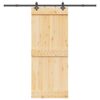 Sliding Door with Hardware Set 85x210 cm Solid Wood Pine