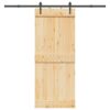 Sliding Door with Hardware Set 85x210 cm Solid Wood Pine