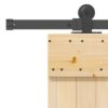 Sliding Door with Hardware Set 90x210 cm Solid Wood Pine