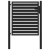 Garden Gate Lockable Black 100x100 cm Aluminium