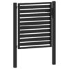 Garden Gate Lockable Black 100x100 cm Aluminium