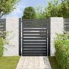 Garden Gate Lockable Black 100x120 cm Aluminium