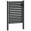 Garden Gate Lockable Black 100x120 cm Aluminium