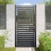 Garden Gate Lockable Black 100x200 cm Aluminium