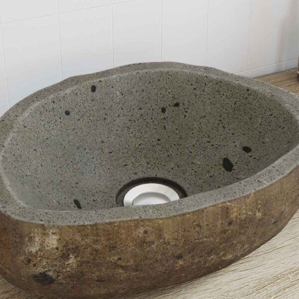 Basin Light grey (30-37) x (25-30) x 12 cm River stone