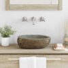 Basin Light grey (30-37) x (25-30) x 12 cm River stone