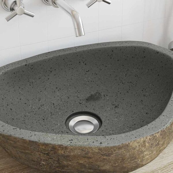 Basin Light grey (46-52) x (35-40) x 15 cm River stone