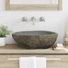 Basin Light grey (46-52) x (35-40) x 15 cm River stone