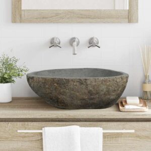 Basin Light grey (46-52) x (35-40) x 15 cm River stone