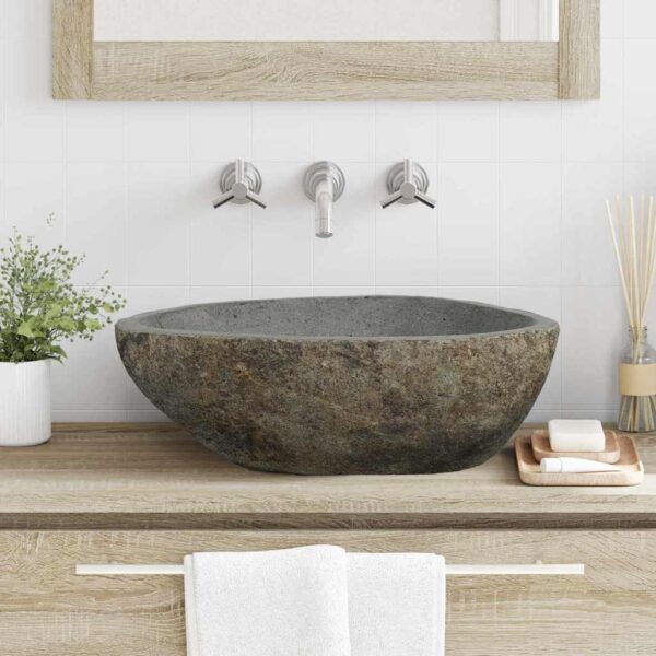 Basin Light grey (46-52) x (35-40) x 15 cm River stone