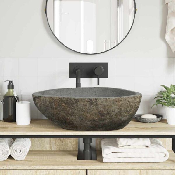 Basin Light grey (46-52) x (35-40) x 15 cm River stone