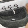 Wall Hung Basin Grey (38-45) x (30-35) x 15 cm River stone