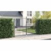 Garden Gate with Lock Grey 200 x 300 cm Steel