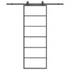 Sliding Door with Hardware Set Black 76x205 cm ESG Glass