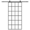 Sliding Door with Hardware Set Black 102x205 cm ESG Glass