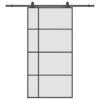 Sliding Door with Hardware Set Black 102.5x205 cm ESG Glass