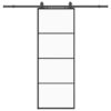 Sliding Door with Hardware Set Black 76x205 cm ESG Glass
