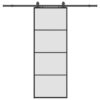 Sliding Door with Hardware Set Black 76x205 cm ESG Glass